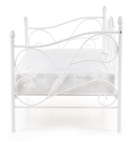 Single Bed Mumbai | size: Length: 210cm, Width: 99cm, Height: 89cm | color: White | image: 6 | variant: 1003424