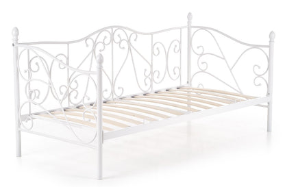 Single Bed Mumbai | size: Length: 210cm, Width: 99cm, Height: 89cm | color: White | image: 8 | variant: 1003424