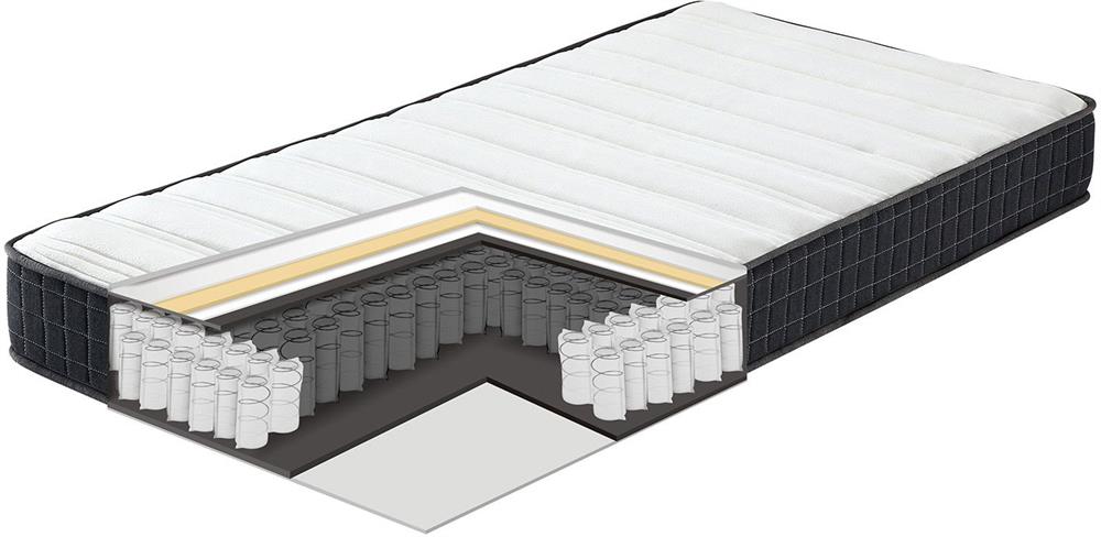 Single Bed Oswaldo 2 | size: Length: 215.5cm, Width: 98cm, Height: 117.5cm | color: Gray | image: 3 | variant: 1017616