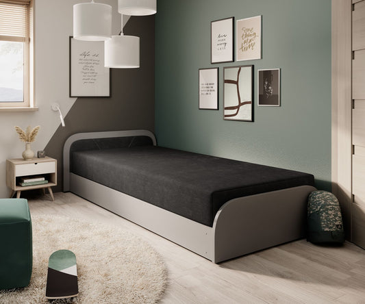 Single Bed Parys GR | size: Length: 195cm, Width: 90cm, Height: 55cm | color: Alova | image: 1 | variant: 1010438