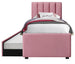 Single Bed Russo | size: Length: 221cm, Width: 96cm, Height: 122cm | color: Pink | image: 0 | variant: 1010216
