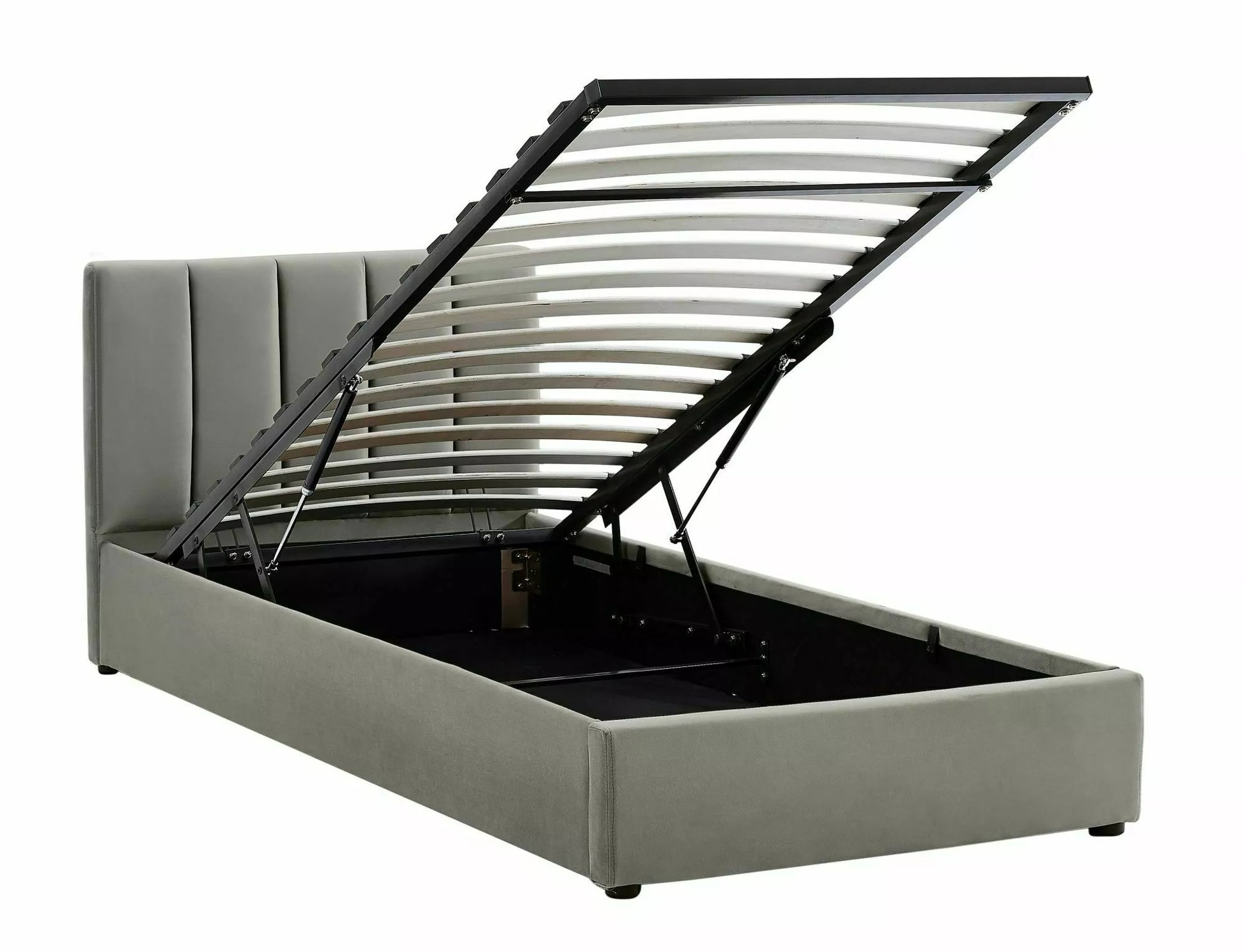 Single Bed St Neots | size: Length: 215cm, Width: 97cm, Height: 79cm | color: Gray | image: 1 | variant: 1004604