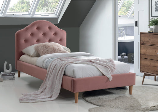 Single Bed West Alghero | size: Length: 215cm, Width: 104cm, Height: 106cm | color: Pink | image: 1 | variant: 1007826