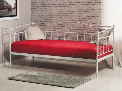 Single Bed Wickford | size: Length: 208cm, Width: 96cm, Height: 100cm | color: White | image: 2 | variant: 1004576