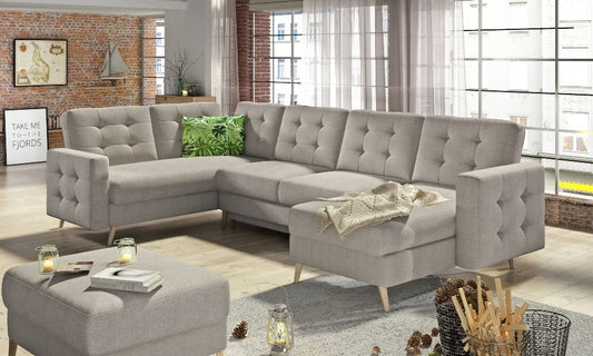 Sleeper Sofa Asgard | size: Width: 320cm, Height: 90cm, Depth: 202cm | color: Beige | image: 0 | variant: 1000845