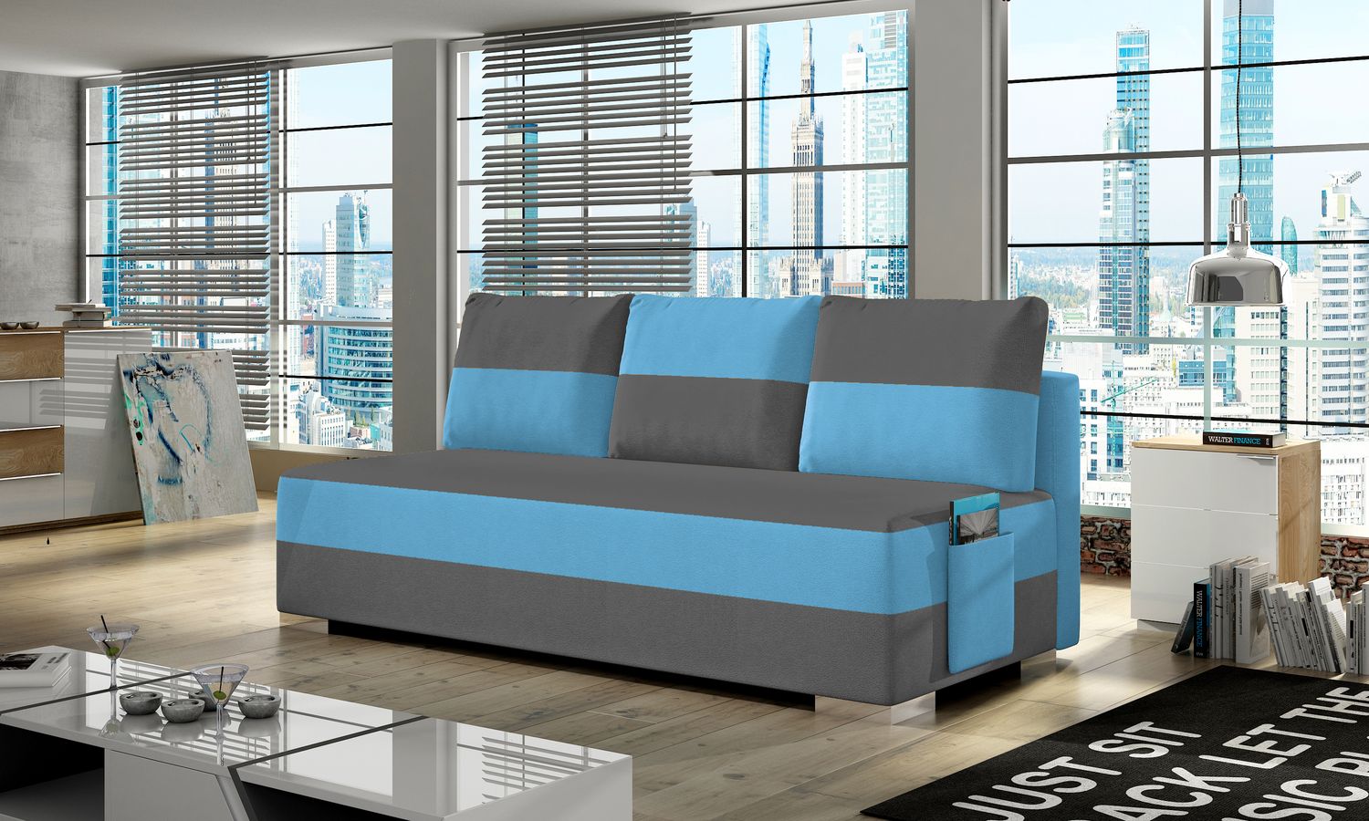 Sleeper Sofa Atila 3 | size: Width: 50cm, Height: 83cm, Depth: 200cm | color: Alova | image: 1 | variant: 1017177