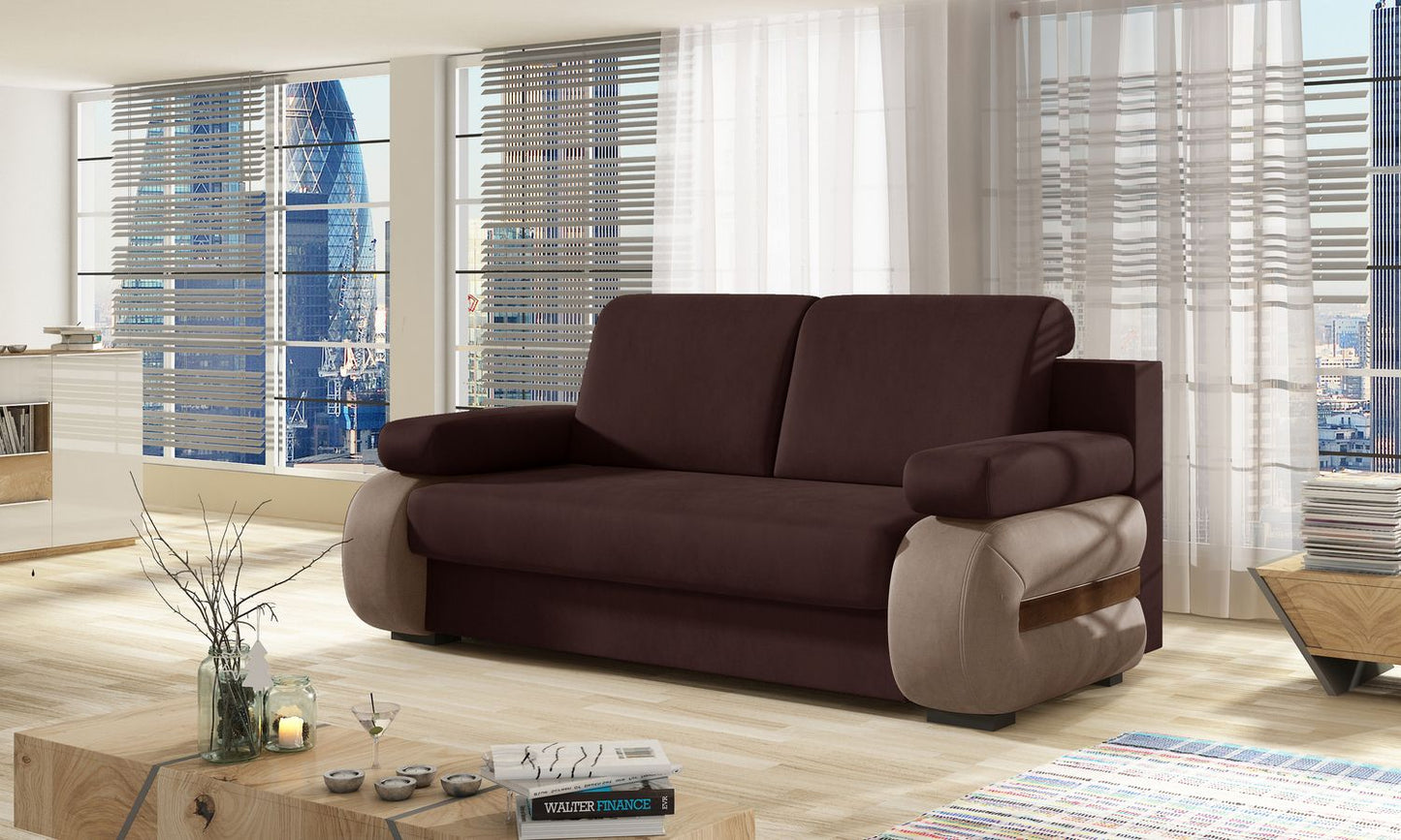 Sleeper Sofa Bargoed 16 | size: Width: 56cm, Height: 84cm, Depth: 202cm | color: Monolith | image: 1 | variant: 1017906