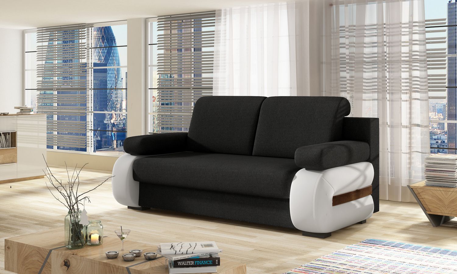 Sleeper Sofa Bargoed 9 | size: Width: 56cm, Height: 84cm, Depth: 202cm | color: Sawana/Soft | image: 1 | variant: 1017899
