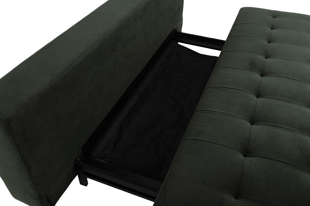 Sleeper Sofa Blain 1 | size: Width: 200cm, Height: 83cm, Depth: 105cm | color: Green | image: 5 | variant: 1016860