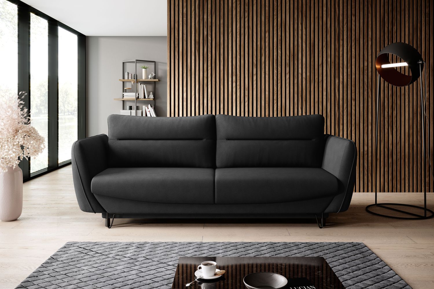 Sleeper Sofa Charlotte 17 | size: Width: 95cm, Height: 90cm, Depth: 236cm | color: Poco | image: 1 | variant: 1018082