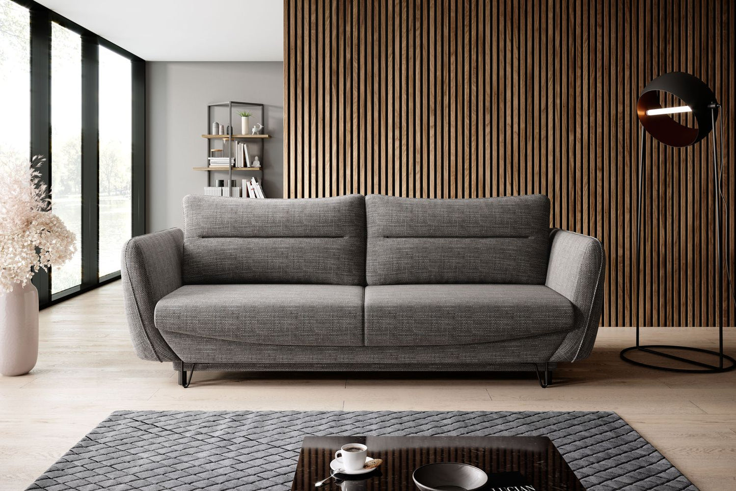 Sleeper Sofa Charlotte 18 | size: Width: 95cm, Height: 90cm, Depth: 236cm | color: Marte | image: 1 | variant: 1018083