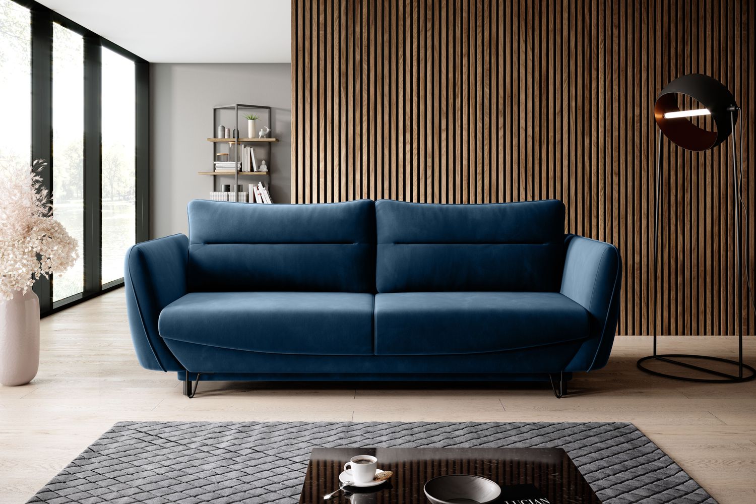 Sleeper Sofa Charlotte 27 | size: Width: 95cm, Height: 90cm, Depth: 236cm | color: Lukso | image: 1 | variant: 1018092