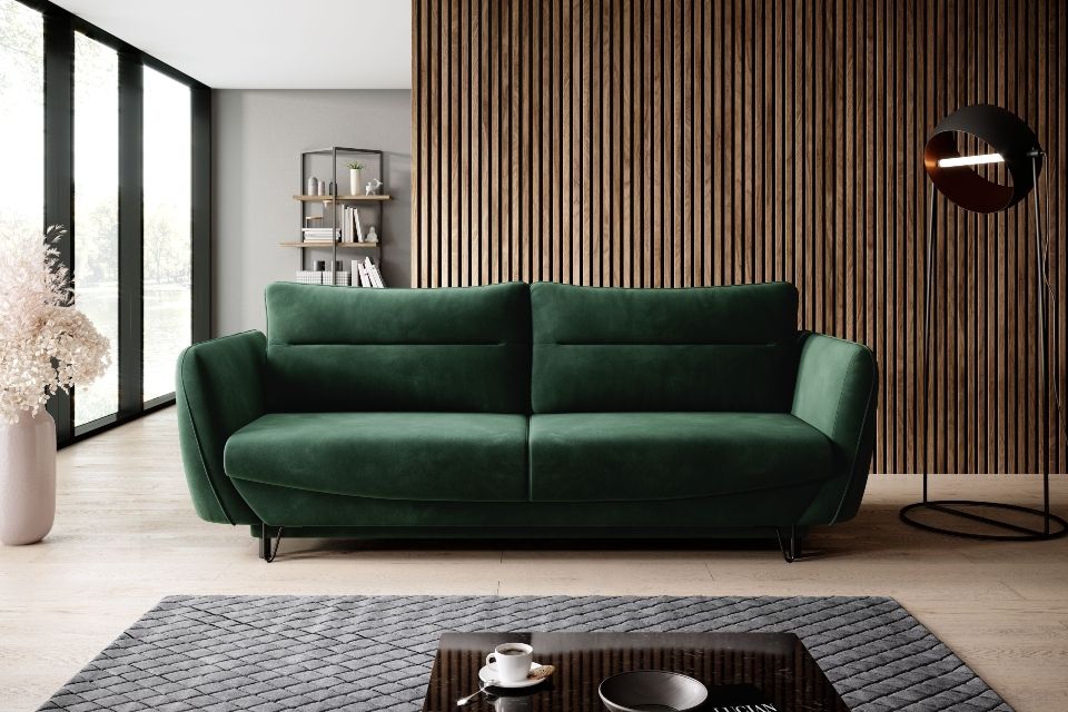 Sleeper Sofa Charlotte 4 | size: Width: 236cm, Height: 90cm, Depth: 90cm | color: Green | image: 0 | variant: 1013955