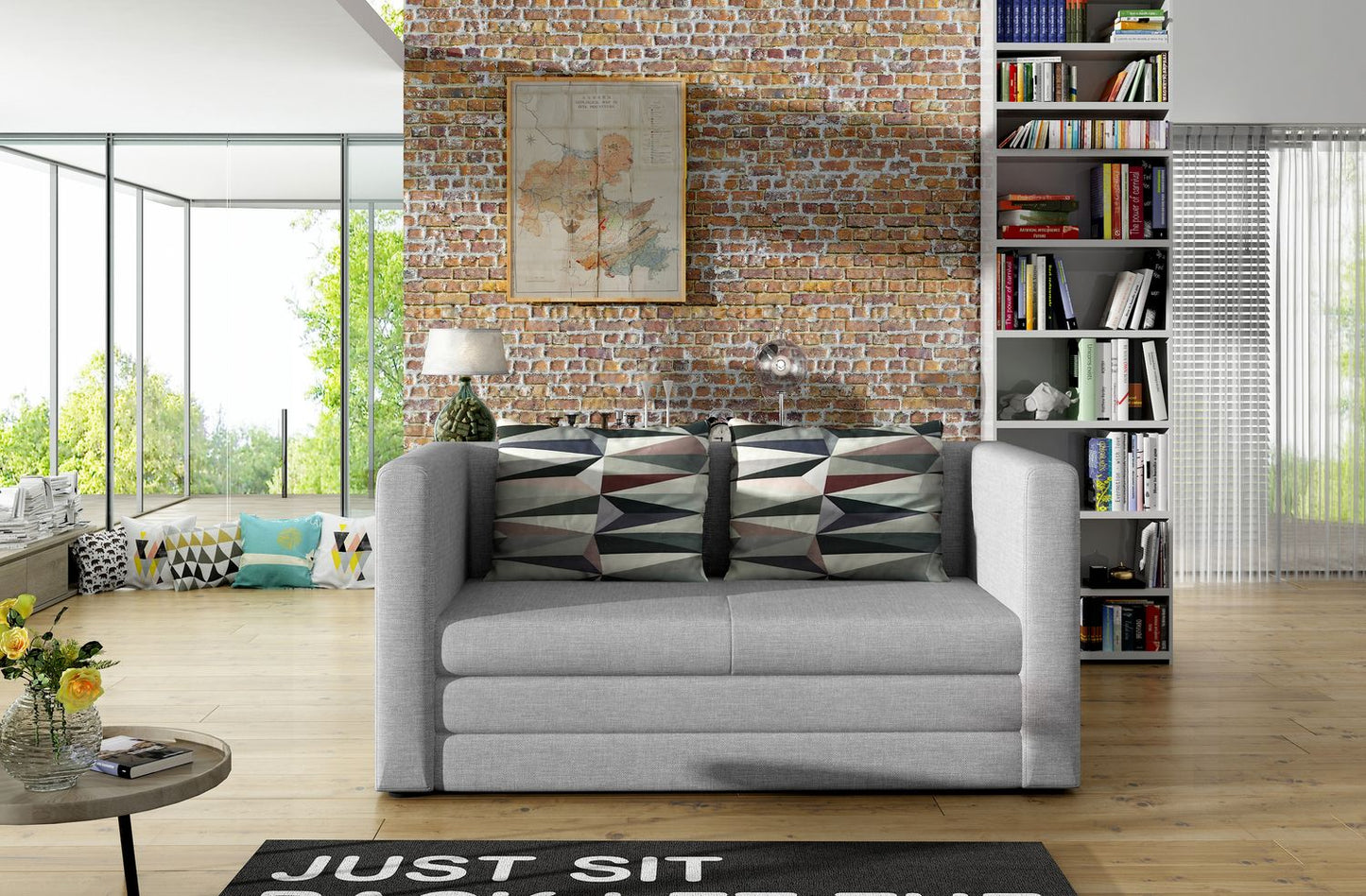 Sleeper Sofa East Horncastle 3 | size: Width: 70cm, Height: 62cm, Depth: 132cm | color: Lima/Sawana | image: 1 | variant: 1017980