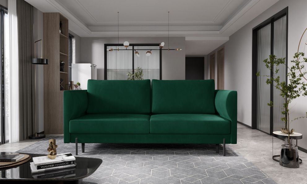 Sleeper Sofa East Irvine | size: Width: 215cm, Height: 92cm, Depth: 98cm | color: Green | image: 0 | variant: 1013928