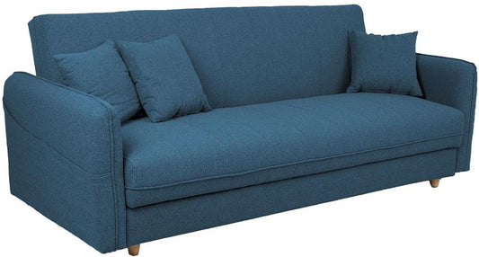 Sleeper Sofa East Salamanca | size: Width: 200cm, Height: 93cm, Depth: 88cm | color: Blue | image: 1 | variant: 1006263