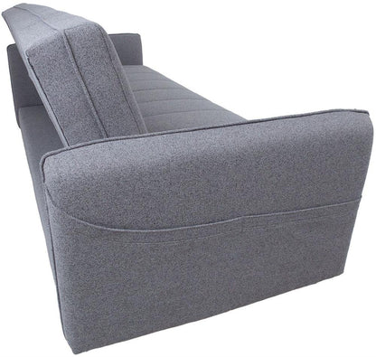 Sleeper Sofa East Salamanca | size: Width: 200cm, Height: 93cm, Depth: 88cm | color: Gray | image: 6 | variant: 1006261