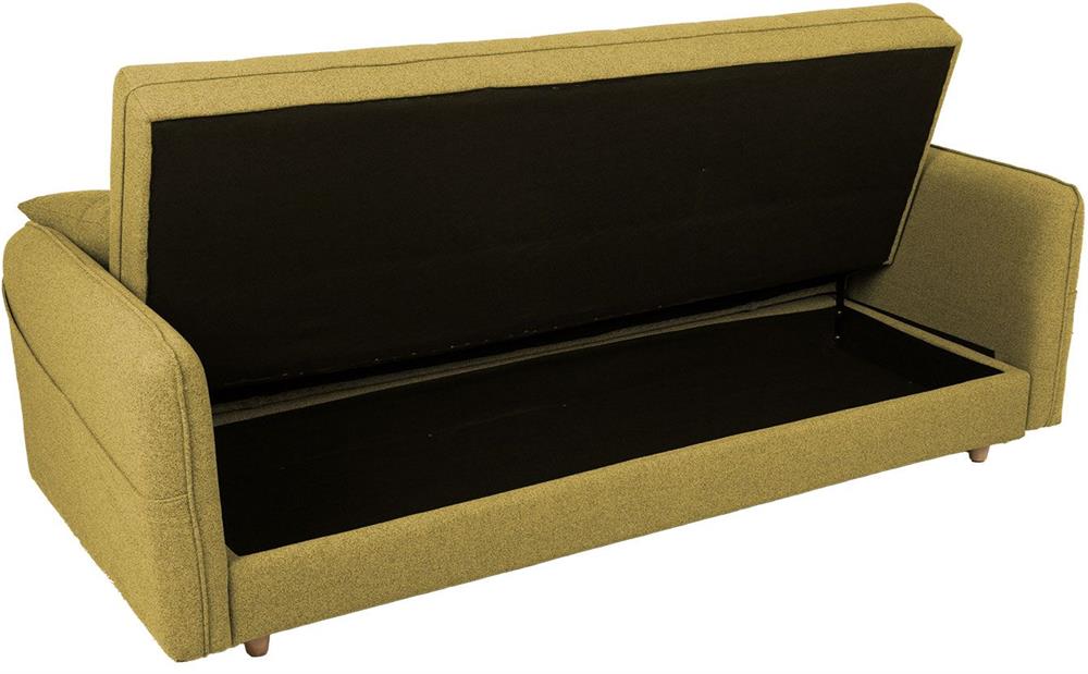 Sleeper Sofa East Salamanca | size: Width: 200cm, Height: 93cm, Depth: 88cm | color: Yellow | image: 4 | variant: 1006262