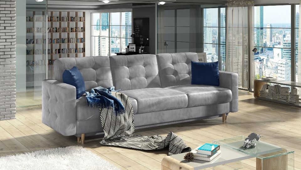 Sleeper Sofa East Sondrio 12 | size: Width: 235cm, Height: 86cm, Depth: 95cm | color: Gray | image: 0 | variant: 1013969