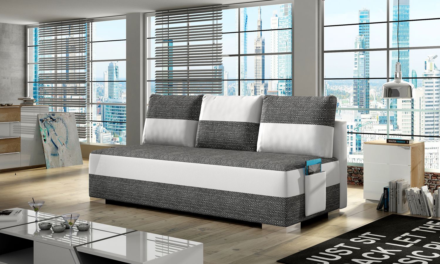 Sleeper Sofa East Xiamen 5 | size: Width: 50cm, Height: 83cm, Depth: 200cm | color: Berlin/Soft | image: 1 | variant: 1017770
