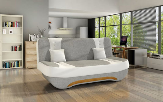 Sleeper Sofa Ewa II 5 | size: Width: 194cm, Height: 95cm, Depth: 92cm | color: White/Grey | image: 0 | variant: 1012678
