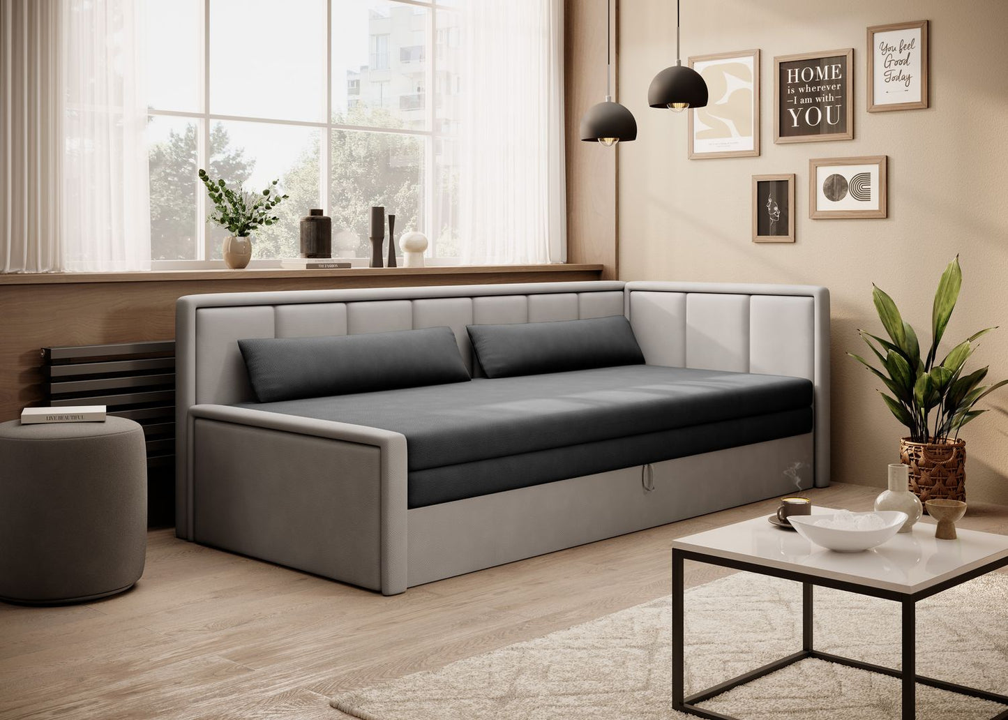 Sleeper Sofa Fulgeo 4 | size: Width: 82cm, Height: 77cm, Depth: 214cm | color: Poco | image: 1 | variant: 1017281