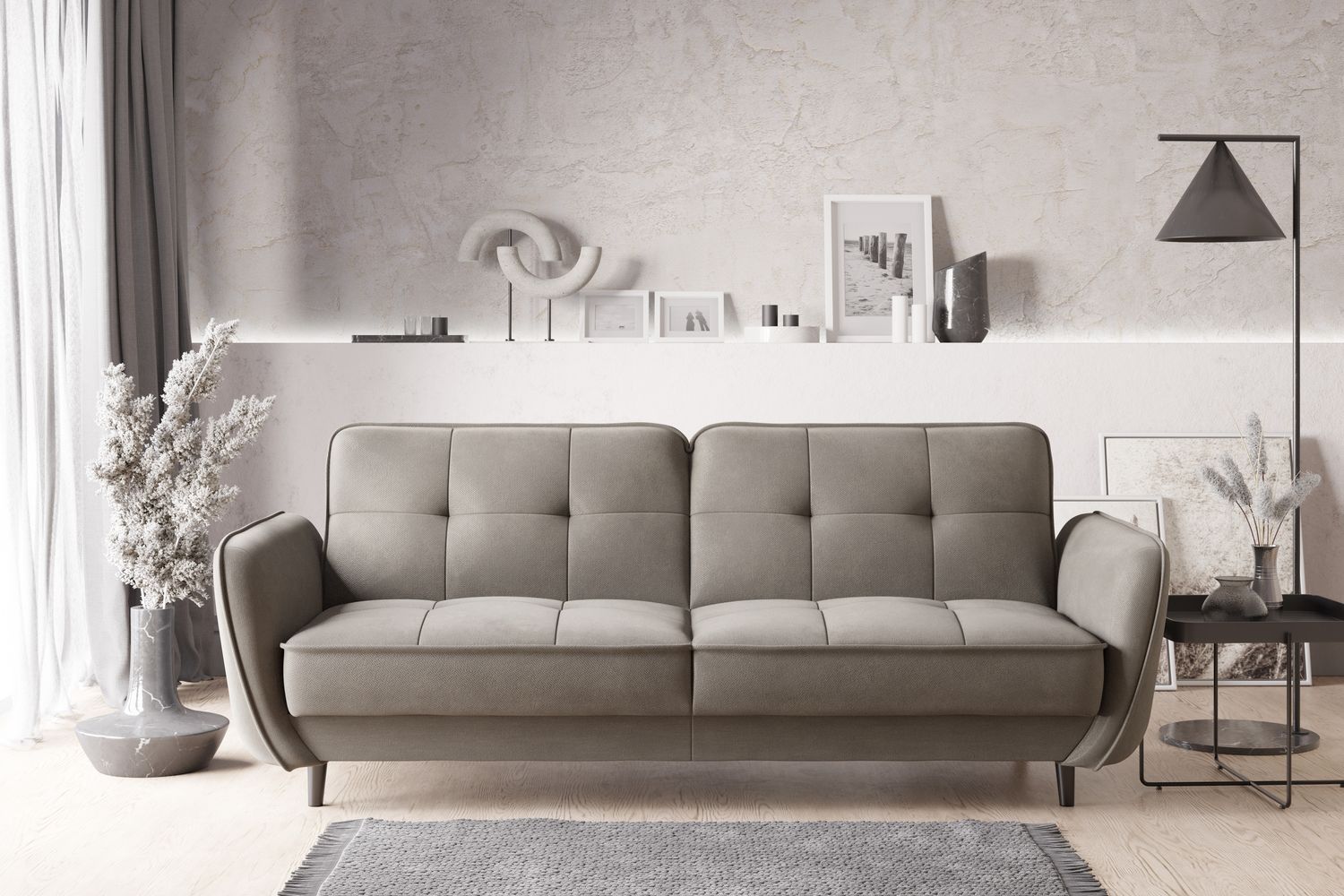 Sleeper Sofa Hinckley 23 | size: Width: 90cm, Height: 83cm, Depth: 220cm | color: Sola | image: 1 | variant: 1017790