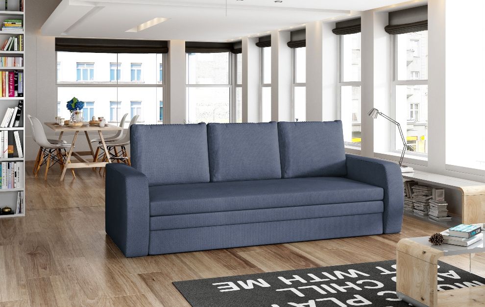 Sleeper Sofa Inversa | size: Width: 220cm, Height: 89cm, Depth: 83cm | color: Blue | image: 0 | variant: 1001304