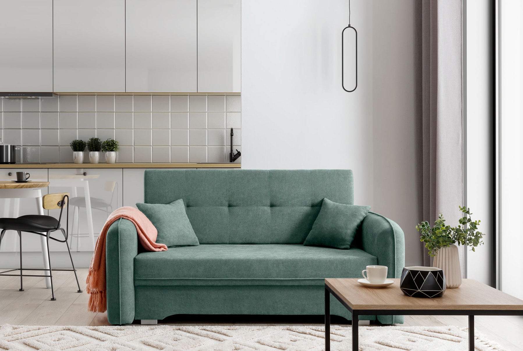 Sleeper Sofa Laine 4 | size: Width: 105cm, Height: 75cm, Depth: 155cm | color: Poco | image: 1 | variant: 1017292