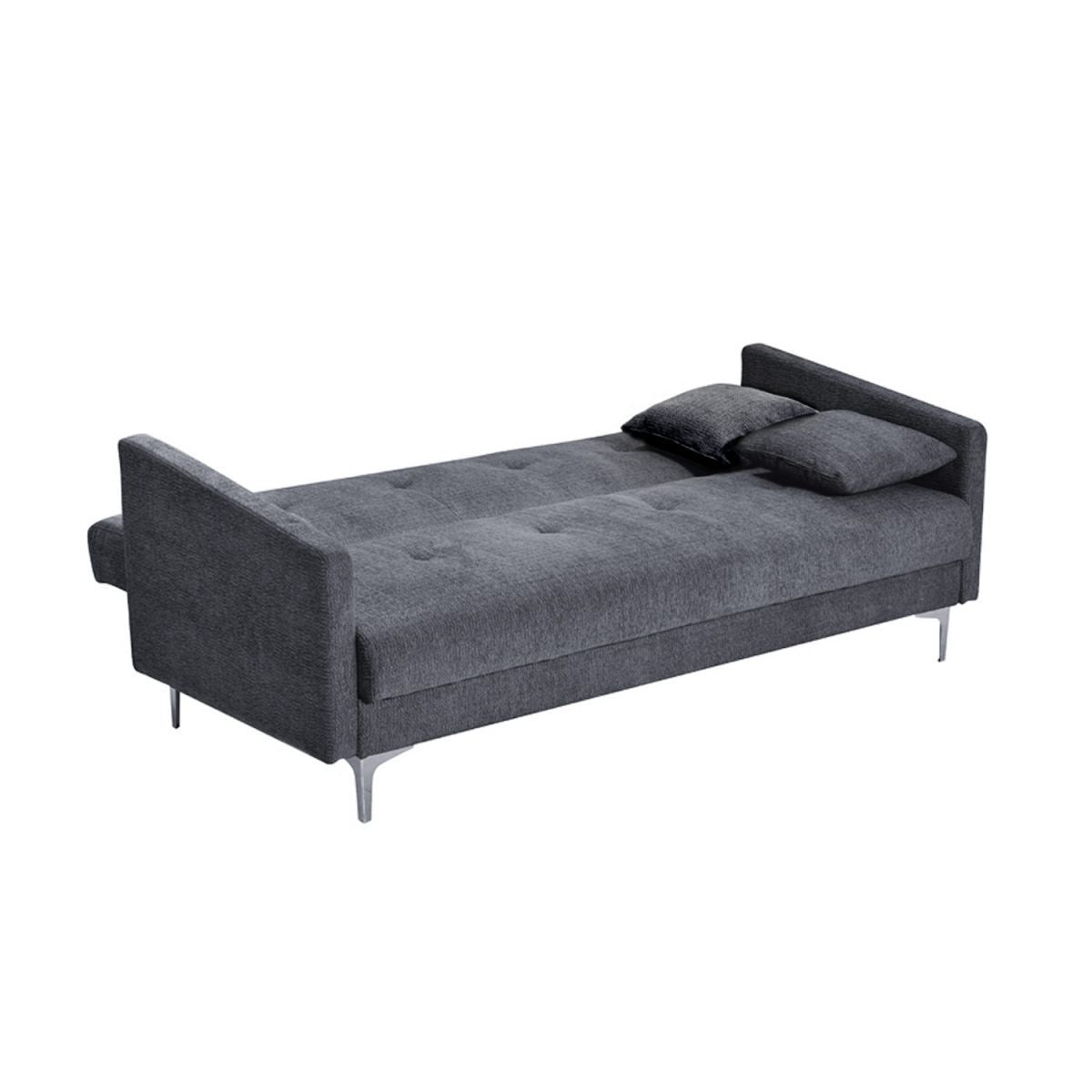 Sleeper Sofa Logan 1 | size: Width: 199cm, Height: 90cm, Depth: 86cm | color: Gray | image: 2 | variant: 1011041