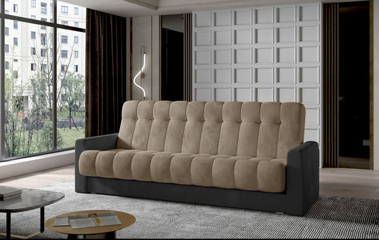 Sleeper Sofa Mantua | size: Width: 210cm, Height: 90cm, Depth: 85cm | color: Brown/Black | image: 1 | variant: 1015016