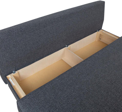 Sleeper Sofa Vella | size: Width: 195cm, Height: 76cm, Depth: 92cm | color: Gray | image: 4 | variant: 1002005