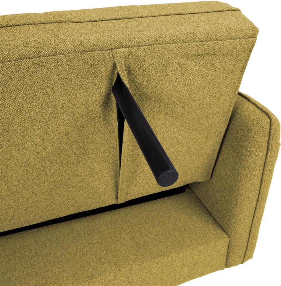 Sleeper Sofa Visby 1 | size: Width: 200cm, Height: 93cm, Depth: 88cm | color: Yellow | image: 10 | variant: 1017584