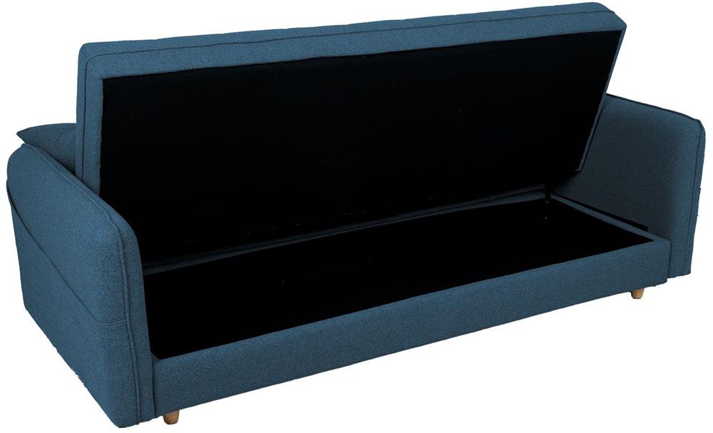Sleeper Sofa Visby 2 | size: Width: 200cm, Height: 93cm, Depth: 88cm | color: Blue | image: 4 | variant: 1017585