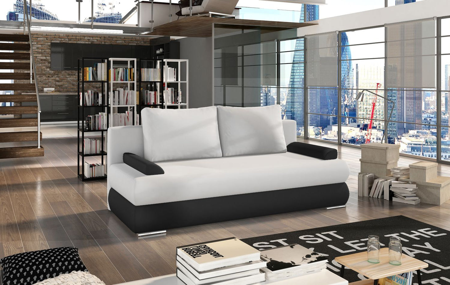 Sleeper Sofa Warwick 5 | size: Width: 60cm, Height: 90cm, Depth: 213cm | color: Soft | image: 1 | variant: 1017960