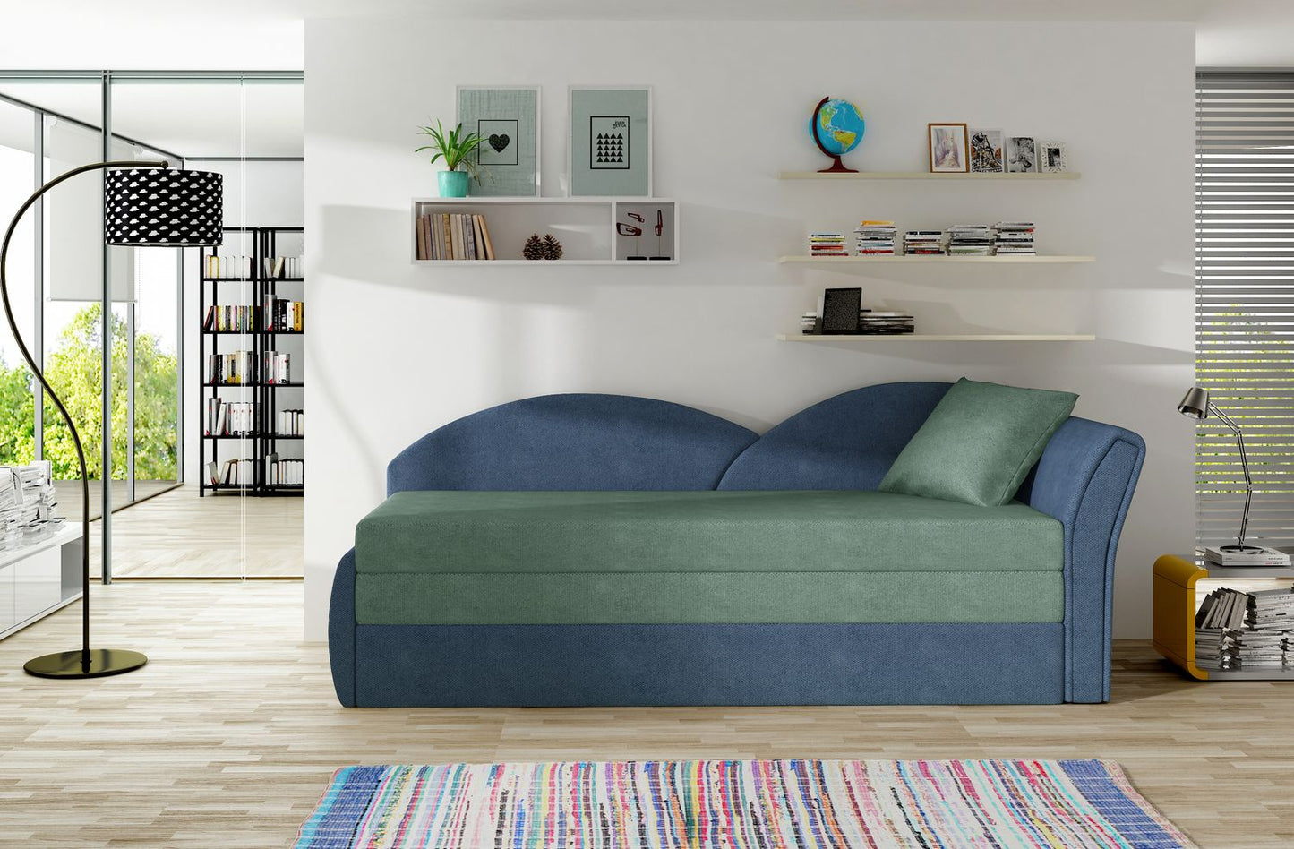 Sleeper Sofa West Llandovery 9 | size: Width: 80cm, Height: 77cm, Depth: 218cm | color: Soro | image: 1 | variant: 1017718