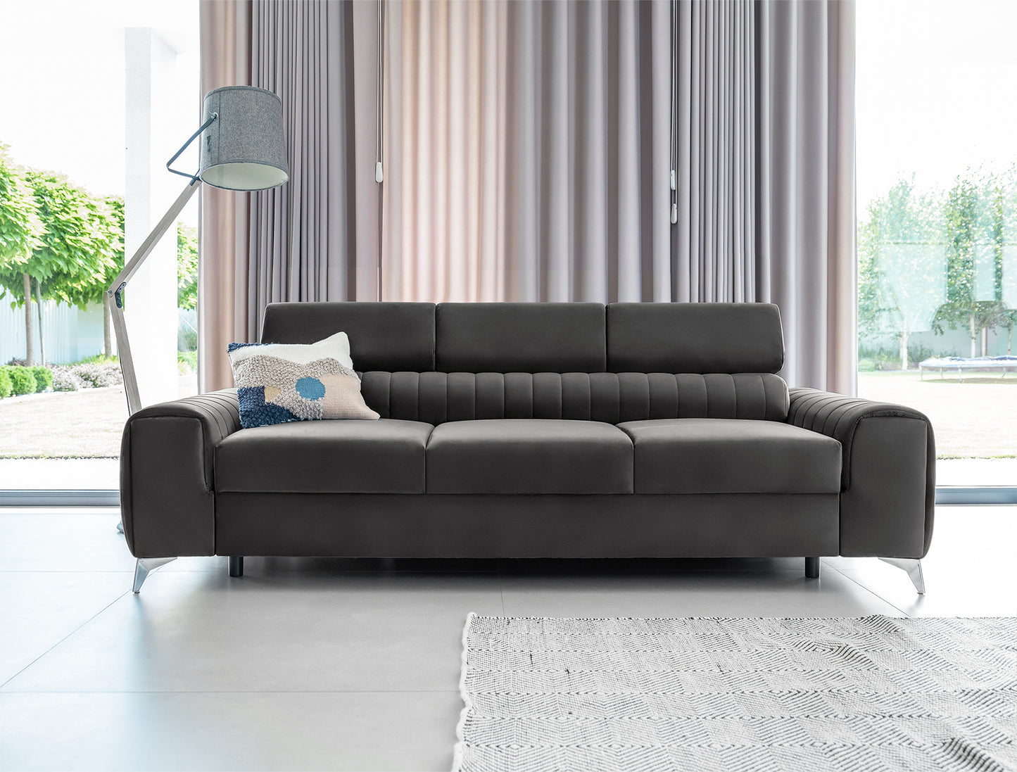 Sleeper Sofa West London 2 | size: Width: 97cm, Height: 105cm, Depth: 261cm | color: Nube | image: 1 | variant: 1017914