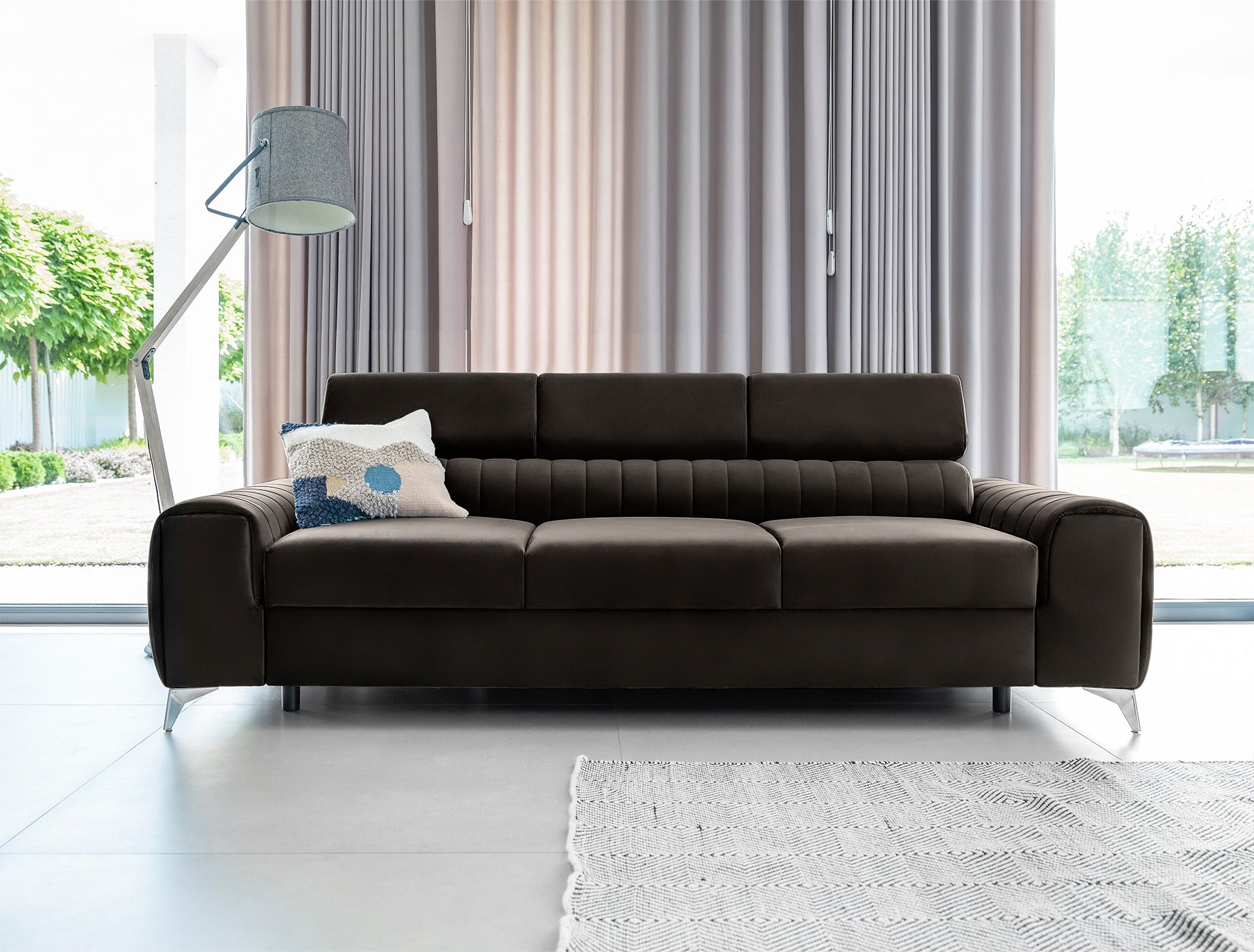 Sleeper Sofa West London 5 | size: Width: 97cm, Height: 105cm, Depth: 261cm | color: Nube | image: 1 | variant: 1017917