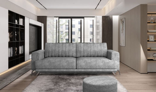 Sleeper Sofa West Nancy 1 | size: Width: 250cm, Height: 90cm, Depth: 95cm | color: Gray | image: 0 | variant: 1013892