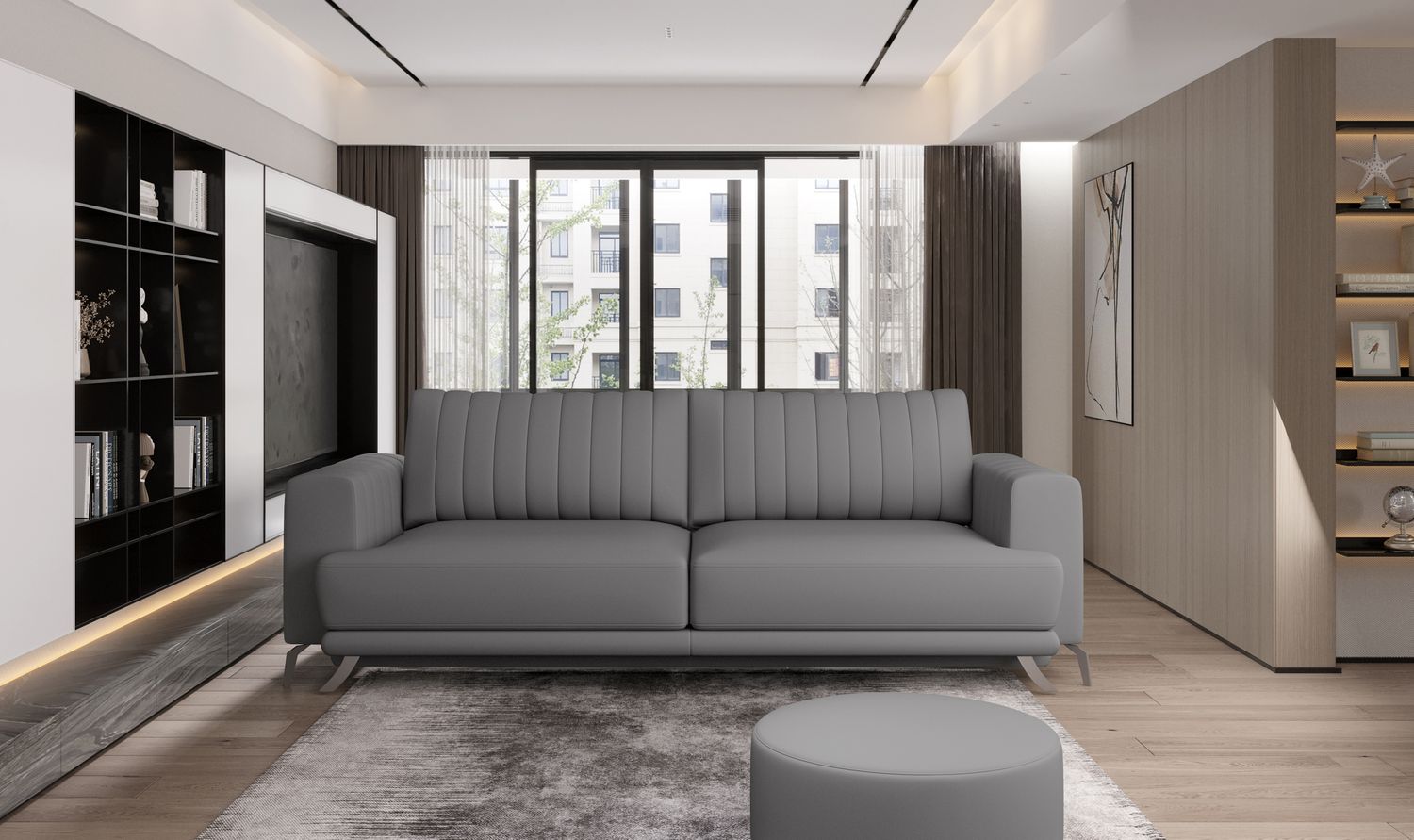 Sleeper Sofa West Nancy 24 | size: Width: 95cm, Height: 90cm, Depth: 250cm | color: Softis | image: 1 | variant: 1017855