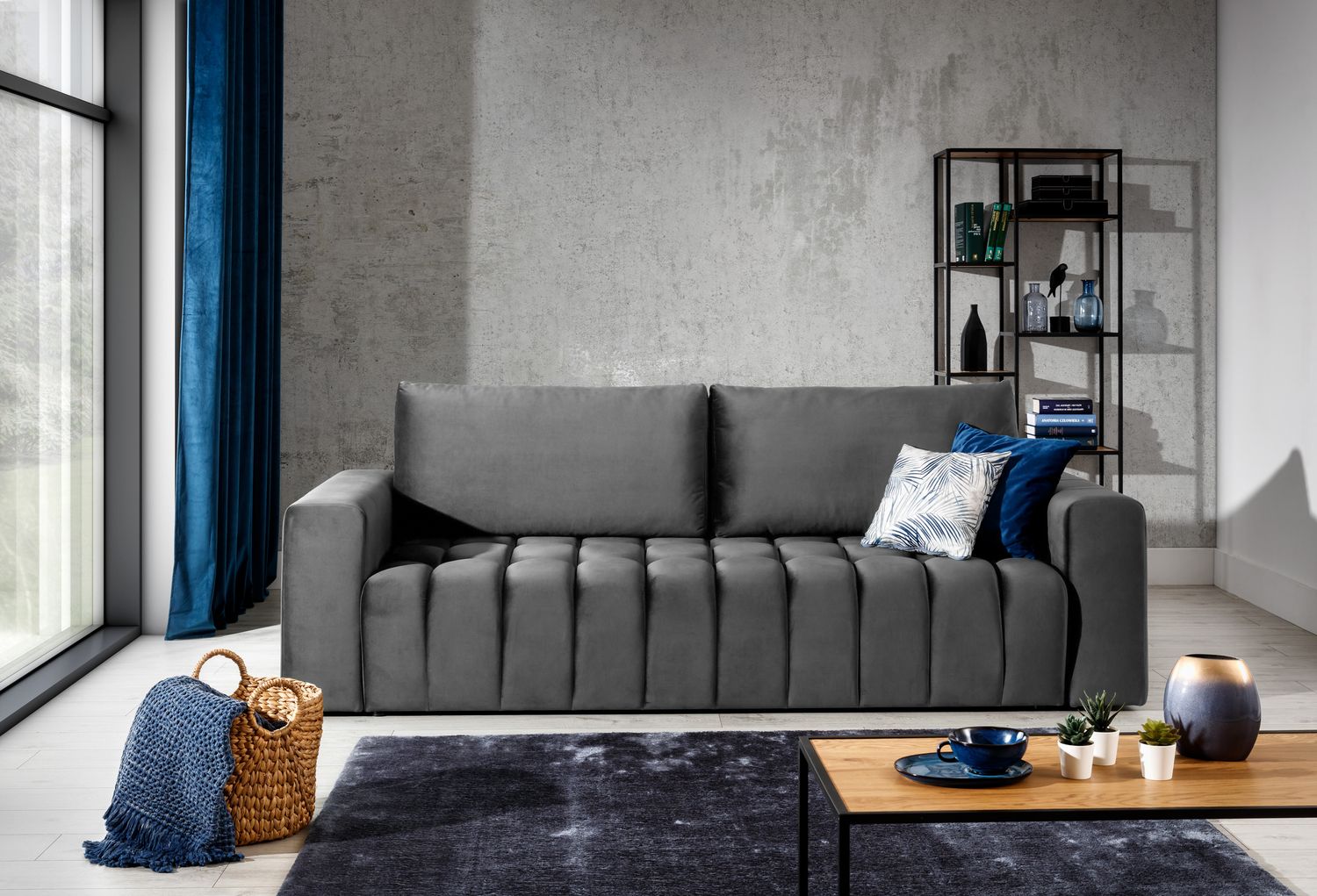 Sleeper Sofa West Orebro 24 | size: Width: 97cm, Height: 92cm, Depth: 247cm | color: Nube | image: 1 | variant: 1017938