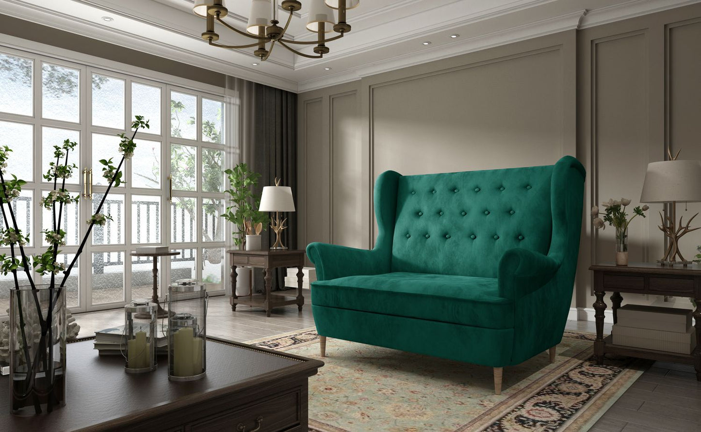 Sofa Aros | size: Width: 90cm, Height: 103cm, Depth: 150cm | color: Green | image: 1 | variant: 1002253