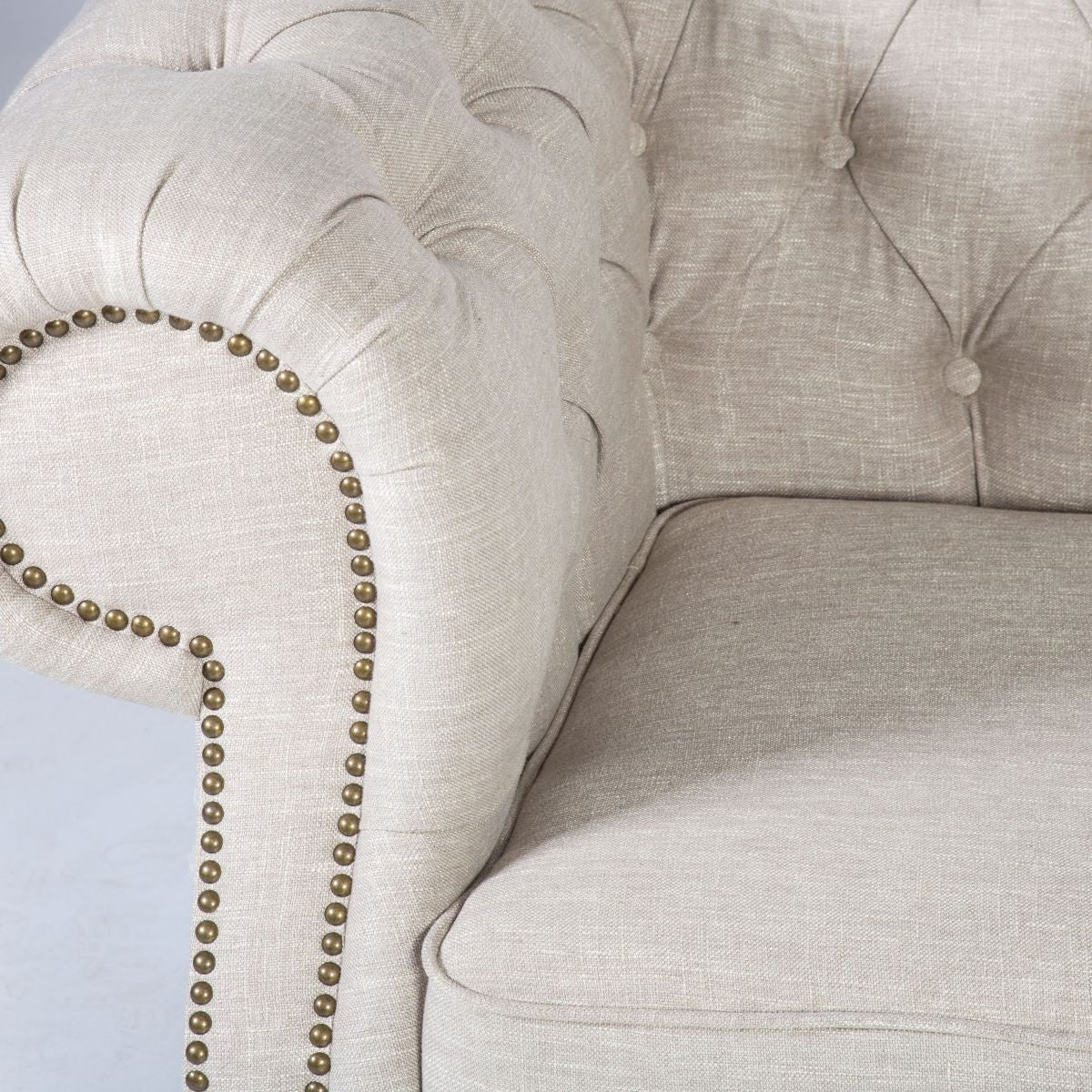 Sofa East Berkhamsted | size: Width: 223cm, Height: 77cm, Depth: 99cm | color: Beige | image: 1 | variant: 1005036