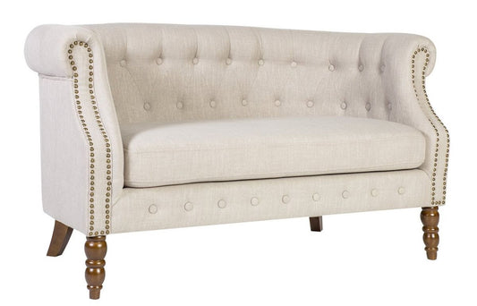 Sofa Holmes | size: Width: 140cm, Height: 78cm, Depth: 75cm | color: Beige | image: 0 | variant: 1011024