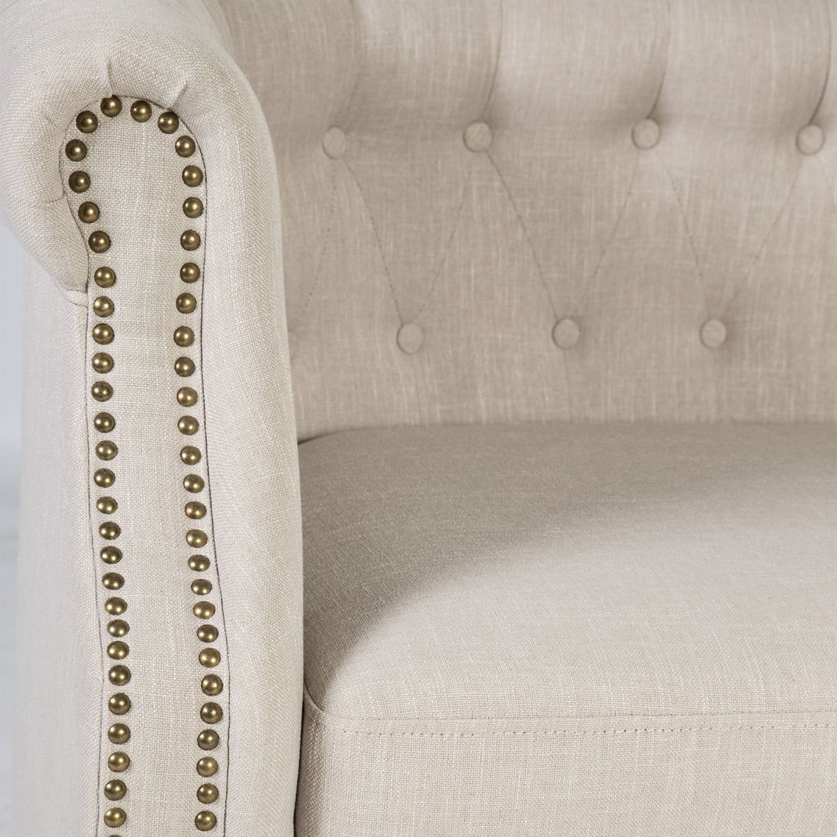 Sofa Holmes | size: Width: 140cm, Height: 78cm, Depth: 75cm | color: Beige | image: 2 | variant: 1011024