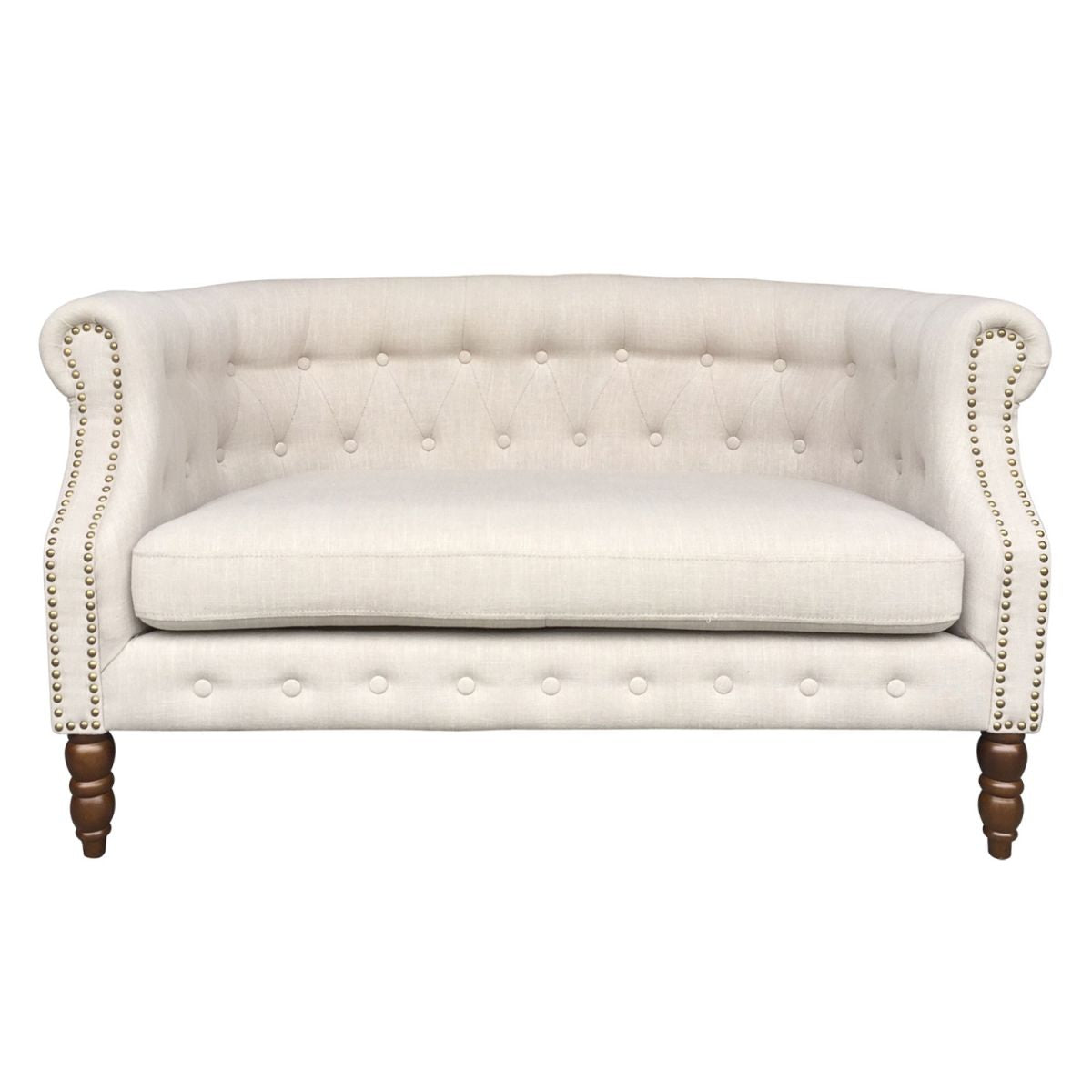Sofa Holmes | size: Width: 140cm, Height: 78cm, Depth: 75cm | color: Beige | image: 3 | variant: 1011024