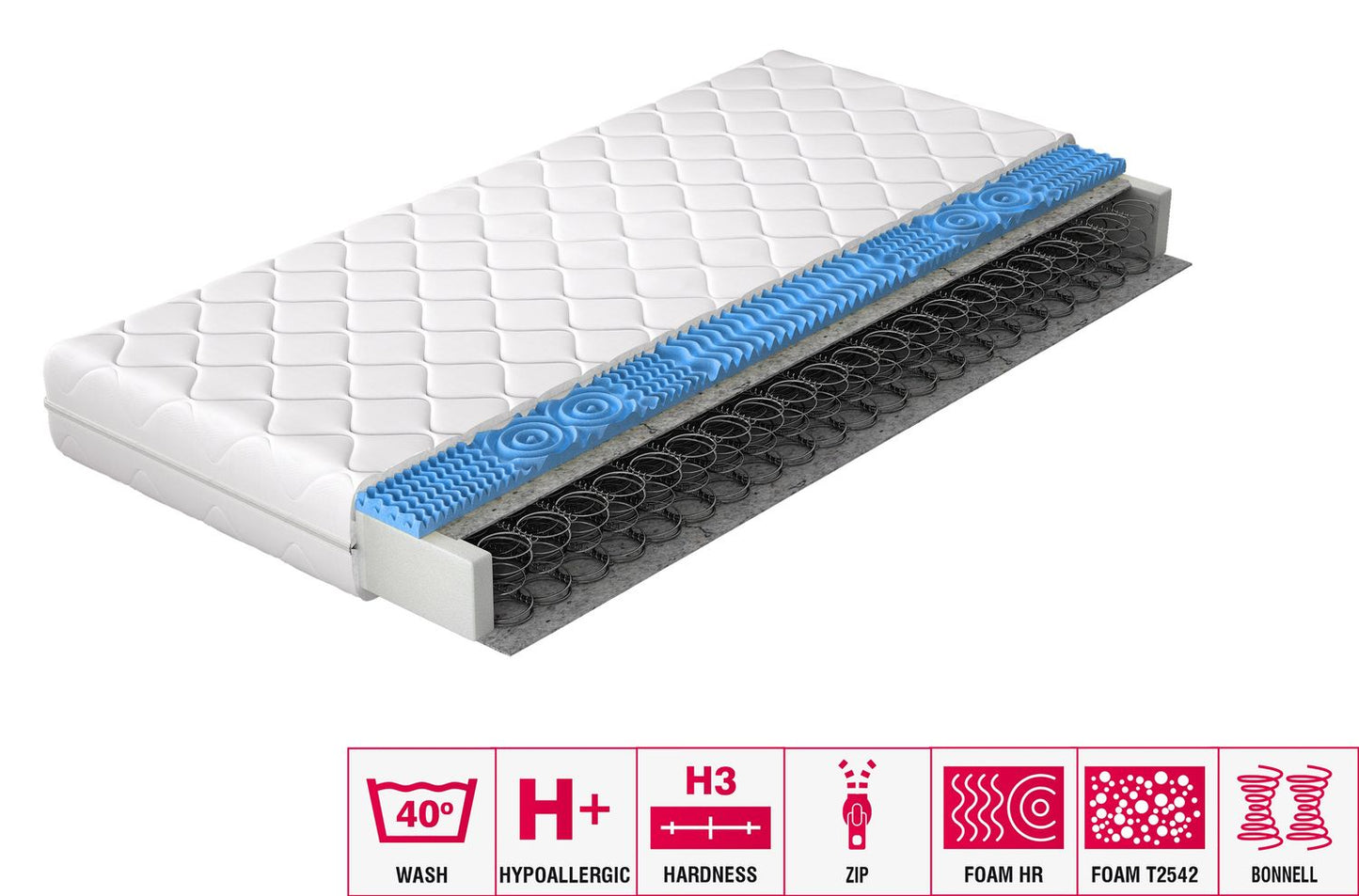 Spring Mattress Olivia 5 | size: Length: 200cm, Width: 90cm | image: 2 | variant: 1013071