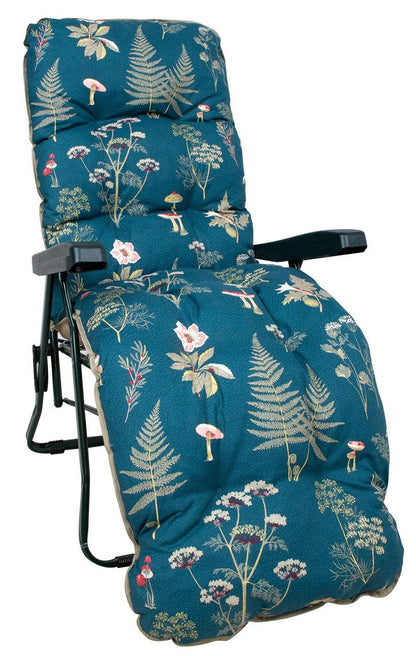 Sun Lounger Petersfield | size: Length: 165cm, Width: 57cm, Height: 100cm | color: Multicolor/Blue | image: 0 | variant: 1000658