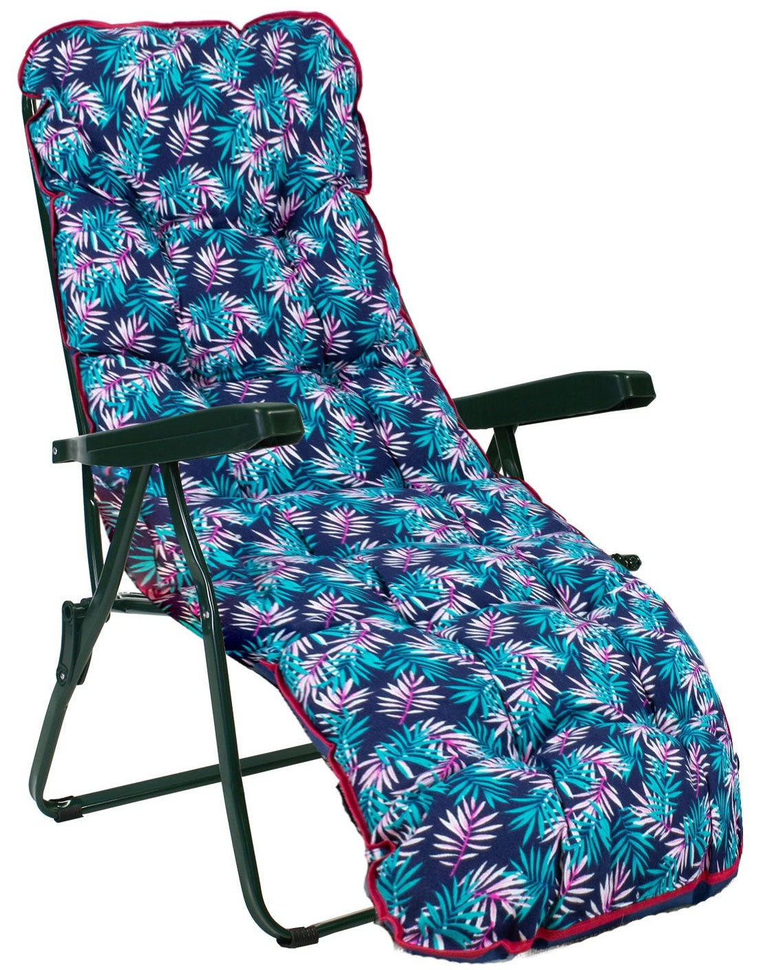 Sun Lounger Petersfield | size: Length: 165cm, Width: 57cm, Height: 100cm | color: Purple/Blue | image: 0 | variant: 1000663