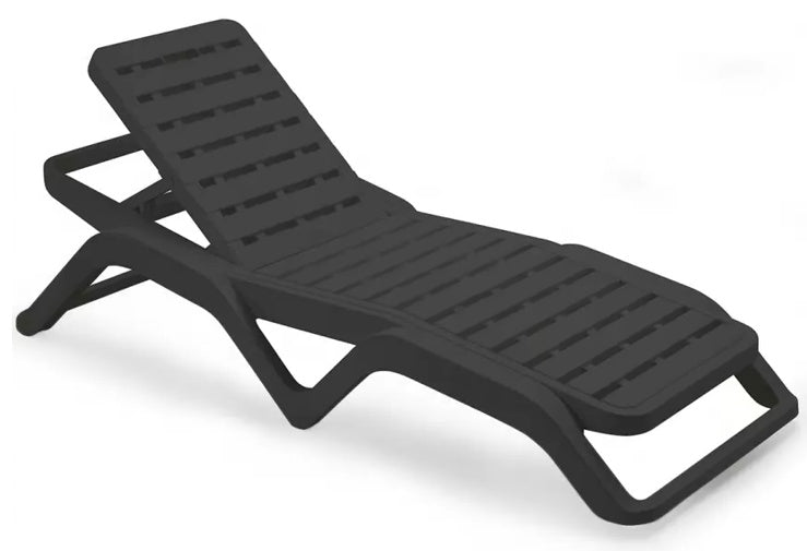 Sun Lounger Scirocco | size: Length: 71.4cm, Width: 187cm, Height: 44.5cm | color: Gray | image: 0 | variant: 1012233